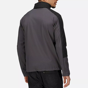 Wholesale Custom Logo <b>Men</b> Softshell <b>Jacket</b> Stand Collar Waterproof Windbreaker Outdoor Casual Canvas <b>Jacket</b> - Product Image 2