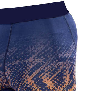 Pantalones Cortos Deportivos de Compresión para Hombre, Tejidos, Color Azul Marino y Naranja, de Secado Rápido, Cintura Elástica, Corte Medio, Ecológicos, 220g - Product Image 2