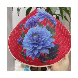 Natural Bamboo Frame Conical Hat Handmade Palm <b>Leaf</b> Traditional Woven Hat For Travel Souvenir Festival And Daily Outdoor Use - Product Image 1