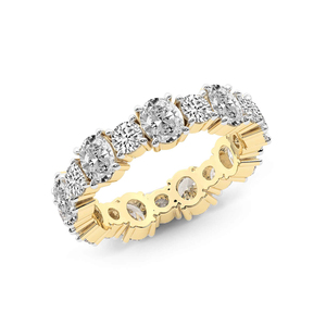 แหวนเพชรทรงวงรีและทรงกลม Mariah ดีไซน์เนอร์ ทอง 10k/12k/14k/18k แหวนเพชรแล็บแบบ Eternity แหวนเปิดวงแหวนสำหรับใส่ทุกวัน แหวนแต่งงานสำหรับผู้หญิง - Product Image 4