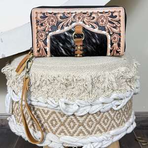 Cartera Larga de Diseño de Lujo, Cartera de Cuero Hecha a Mano, Tarjetero y Monedero para Mujer, Cartera de Piel de Vaca, Bolso de Mano Elegante - Product Image 4