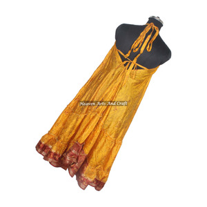 Nuevo Éxito en el Mercado Occidental: Vestido de Seda Sari Vintage 2026 para Mujer, Elegante Vestido de Noche sin Mangas para Damas - Product Image 3