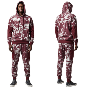 <b>Mens</b> Acid Wash Distressed Tracksuit <b>Thermal</b> Patch Oversized Sweatsuit Premium Streetwear Blanks - Product Image 4