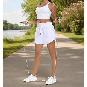 Shorts Deportivos Blancos para Mujer, de Secado Rápido, Transpirables, para Correr, con Cordón Ajustable - Product Image 3