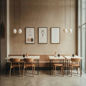 Mesa Baja de Comedor y Café 4GoodThings, Fabricada con Plástico Reciclado, Moderna, Minimalista, Impermeable, Apilable, Ecológica, Muebles para el Hogar - Product Image 6
