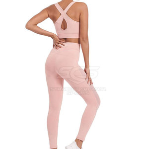 Conjunto de yoga personalizado con MOQ bajo para mujer, ropa deportiva ajustada de alta calidad, conjunto de yoga para mujer. - Product Image 3