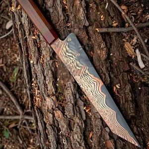 Cuchillo de Chef Jexmoo Hecho a Mano con Acero Inoxidable y Funda de Cuero Premium con Hoja de 13 Pulgadas - Product Image 3