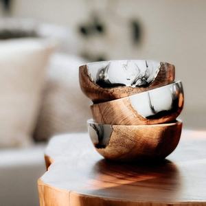 Natural Wood <b>Epoxy</b> Resin Eco-Friendly Handmade Modern Bowls Resin Inlay Food Serving Gifting Decorative Bowl - Product Image 3