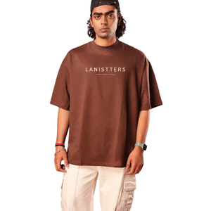 T-shirt Homme Oversize Col Rond Manches Courtes Épaules Tombantes Coupe Décontractée Minimaliste Décontracté Streetwear Vente en Gros Mode Personnalisée - Product Image 1