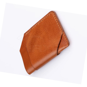 Trendy Custom Genuine Leather Unique <b>Wallet</b> Unisex Fold Closure Minimalist Design <b>Card</b> <b>Holder</b> Leather <b>Wallets</b> - Product Image 2