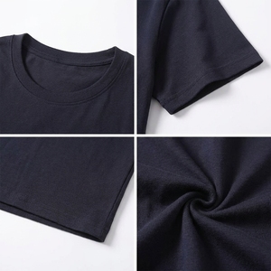 เสื้อยืดคอกลมผ้าฝ้ายสีดำพรีเมียม เนื้อผ้านุ่ม สไตล์มินิมอล เสื้อผ้าผู้ชาย รับผลิตแบบ OEM/ODM - Product Image 4
