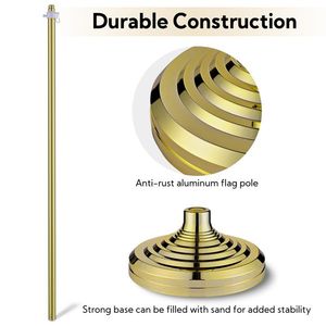 6FT Deluxe Presidential Office Flagpole Set with Gold Eagle Indoor American Flag Great for Sc - Product Image 5