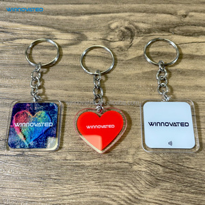 Porte-clés en acrylique transparent lisse programmable RFID NFC personnalisé pour le partage sur les réseaux sociaux - Product Image 6