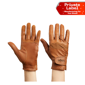 Gants d'équitation ajustés pour femmes, respirants et compatibles avec les écrans tactiles, gants d'équitation robustes en cuir pour hommes - Product Image 1