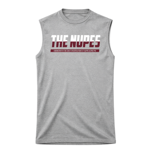 Kappa Alpha Psi The Nupes Chemise sans manches DriFit gris chiné, vêtement de fraternité grecque avec coupe athlétique et évacuation de l'humidité - Product Image 4