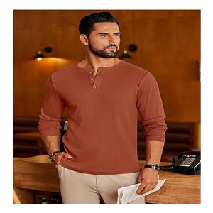 Export oriented oversize <b>Men's</b> Fashionable Solid O Neck T <b>Shirts</b> Stylish Casual Long Sleeve T <b>Shirts</b> For <b>Men</b> From Bangladesh - Product Image 3