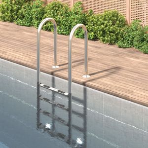 Grande échelle de piscine durable en acier inoxydable 304, finition argentée - Product Image 1