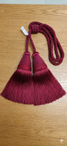 Classic Burgundy Tassel Tiebacks for <b>Curtains</b> Decorative Home Accessories Traditional Style Textile <b>Curtain</b> Holdback - Product Image 4