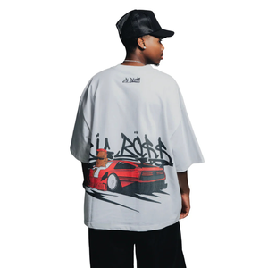 Camisetas Oversize de Estilo Urbano con Estampado Personalizado, Diseño de Graffiti, Camiseta de Algodón de Corte Holgado, Camisetas Clásicas Estampadas para Hombre - Product Image 3