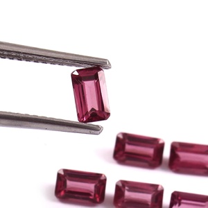 Lot en gros de pierres précieuses naturelles de grenat rhodolite 5x7 mm, taille octogonale, facettées, calibrées, pour la fabrication de bijoux - Product Image 3