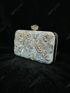 Pochette de Soirée Florale en Velours Brodé Fait Main de Luxe, Sac de Mariage, Pochette de Fête, Vente en Gros, OEM ODM - Product Image 2