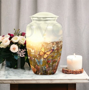 Urna Conmemorativa de Mariposas, Urna Majestuosa de Aluminio para Cenizas Humanas, Recuerdo Decorativo, Tributo Funerario - Product Image 3