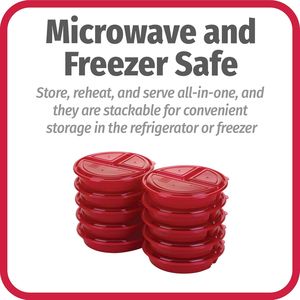 Set di Contenitori per Alimenti Senza BPA, Adatti a Microonde e Lavastoviglie, con Scomparti Etichettati e Organizzatori, Set di Stoviglie - Product Image 6