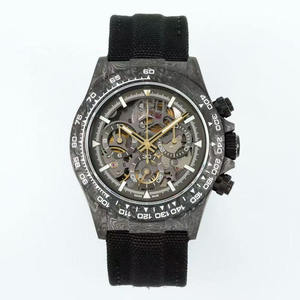 Luxury Vintage Carbon Fiber Skeleton Tourbillon Chronograph Water Resistant 10 Bar Unisex Sports Automatic Mechanical Watch - Product Image 2