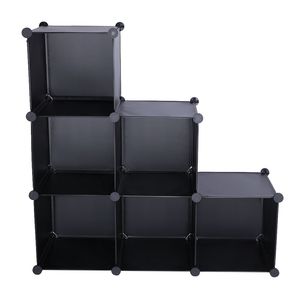 Armadio Modulare a 6 Cubi Fai-da-Te in Plastica, Scaffale Organizzatore con Contenitori per Armadio e Organizzazione Domestica - Product Image 3
