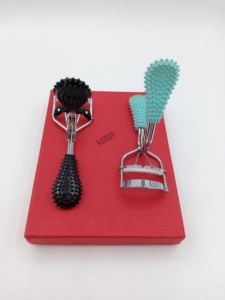 GETUP BROSONS IMPEX GBI-EC-2212 Mini recourbe-cils en acier inoxydable noir/vert, logo et emballage personnalisés, instrument de beauté - Product Image 2