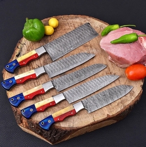 Ensemble de couteaux de chef faits main sur mesure, 3 pièces, avec lames en acier damas à 67 couches, manche en bois, longueur 12 pouces et plus - Product Image 3