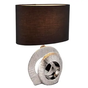 New Design Factory Wholesale Fashion Home Decorative Bedside Antique Silver Metal Table Lamp From India Latest Design Table Lamp