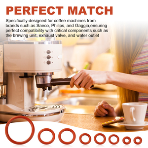 Joint torique en silicone de qualité alimentaire compatible avec les machines à café professionnelles Saeco Philips Gaggia pour la sortie de la chaudière (8 pièces) - Product Image 6