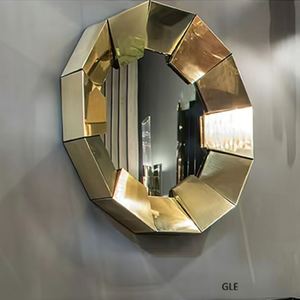 Modern Design Walnut Wood <b>Frame</b> Wall Mirror Irregular Wavy Bathroom Entryway Decorative Mirror Unique Home Decor Art - Product Image 4