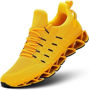 Calzado Deportivo Personalizado para Correr, Botas con Amortiguación, Zapatillas para Trotar, Entrenamiento, Gimnasio, Color Amarillo, Cordones, Zapatillas de Moda - Product Image 4