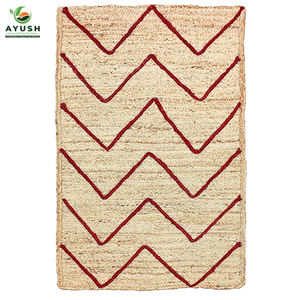 Tapis de salon tressé à la main en fibres de jute 100% naturelles, tapis sur mesure pour salon et chambre - Product Image 2