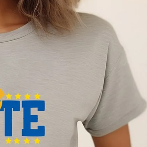 T-shirt en coton imprimé Sigma Gamma Rho VOTE pour femme, décontracté, à manches courtes, avec logo personnalisé, vêtements streetwear - Product Image 6