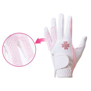 ถุงมือกอล์ฟผู้หญิงสีขาวน้ำเงิน 1 ชิ้น - หนัง PU ระบายอากาศได้ดี เหมาะสำหรับมือซ้าย ดีไซน์กันลื่นเพื่อการยึดเกาะที่ดีเยี่ยม - Product Image 3