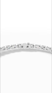 Contemporary Round And Marquise Cut Lab Grown <b>Diamond</b> Tennis Bracelet 10K Gold Luxury Fine <b>Jewelry</b> Wholesale Manufacturer - Product Image 4