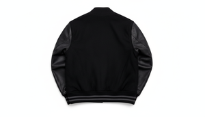 ผู้ผลิต OEM เสื้อแจ็คเก็ตเบสบอลแบบมีฮู้ดปักลายเชนีลคุณภาพสูงสำหรับผู้ชาย แบบกำหนดเองสำหรับวิทยาลัย  แบบครอปหนัง  แบบ Varsity - Product Image 2