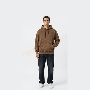 Nuevo Diseño, Sudadera con Capucha Estilo Vintage Lavada al Ácido, con Bolsillo, para Hombre, Impresión Personalizada, Algodón, Talla Grande - Product Image 5