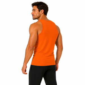Camiseta sin mangas de algodón acanalado para hombre, cuello redondo, para entrenamiento atlético, culturismo, gimnasio, ropa deportiva suave, venta al por mayor - Product Image 5