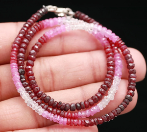 Wholesale Shaded <b>Ruby</b> <b>Necklace</b> with Natural Roundel Beads with Rondelle Shape <b>Ruby</b> Beads <b>Necklace</b> - Product Image 5