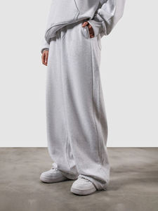 Pantalones Deportivos Casuales de Algodón Grueso Extra Grandes Personalizados al por Mayor para Hombre, Pantalones Deportivos Negros de Primera Calidad - Product Image 4