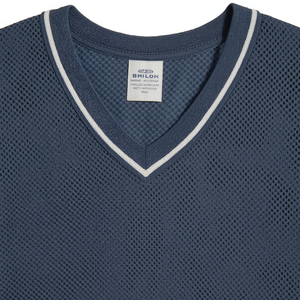 T-shirt formel à col roulé en maille respirant et léger, imprimé sérigraphié, brodé, écologique, anti-plis pour homme - Product Image 4