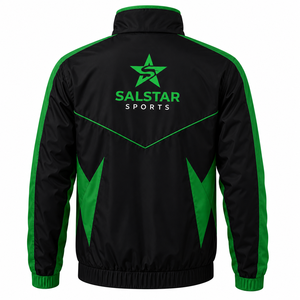 เสื้อแจ็คเก็ตแทร็คสปอร์ตผู้ชายแบบสั่งทำพิเศษ เสื้อแจ็คเก็ตกันลมแบบซิปเต็มตัว เสื้อแจ็คเก็ตฝึกซ้อมโพลีเอสเตอร์ เสื้อแจ็คเก็ตทีมกีฬา - Product Image 2