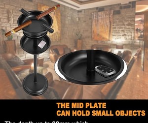 Multifunktionaler Stand-Aschenbecher Rauchfrei Edelstahl Klassisches Design für Restaurantnutzung FASHION CRAFTJIFENG TFC - Product Image 5