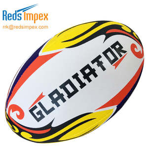 Ballon d'entraînement de rugby personnalisé en caoutchouc synthétique durable et léger, parfait pour le développement des compétences et les entraînements d'équipe - Product Image 3