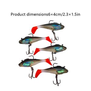 Leurre de pêche à la traîne à queue de pagaie, hameçon jig, leurre souple pour la pêche en eau douce/salée, pour la basse, la truite, leurre à descente lente - Product Image 3