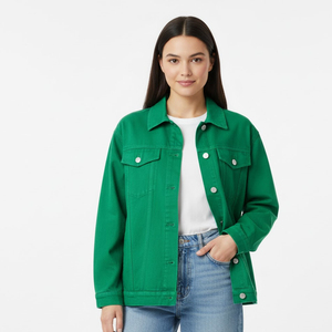 New Style Best Trending Women Men Jeans Jackets Reversible Waterproof Breathable Sustainable 100% Cotton <b>Button</b> OEM Service - Product Image 1